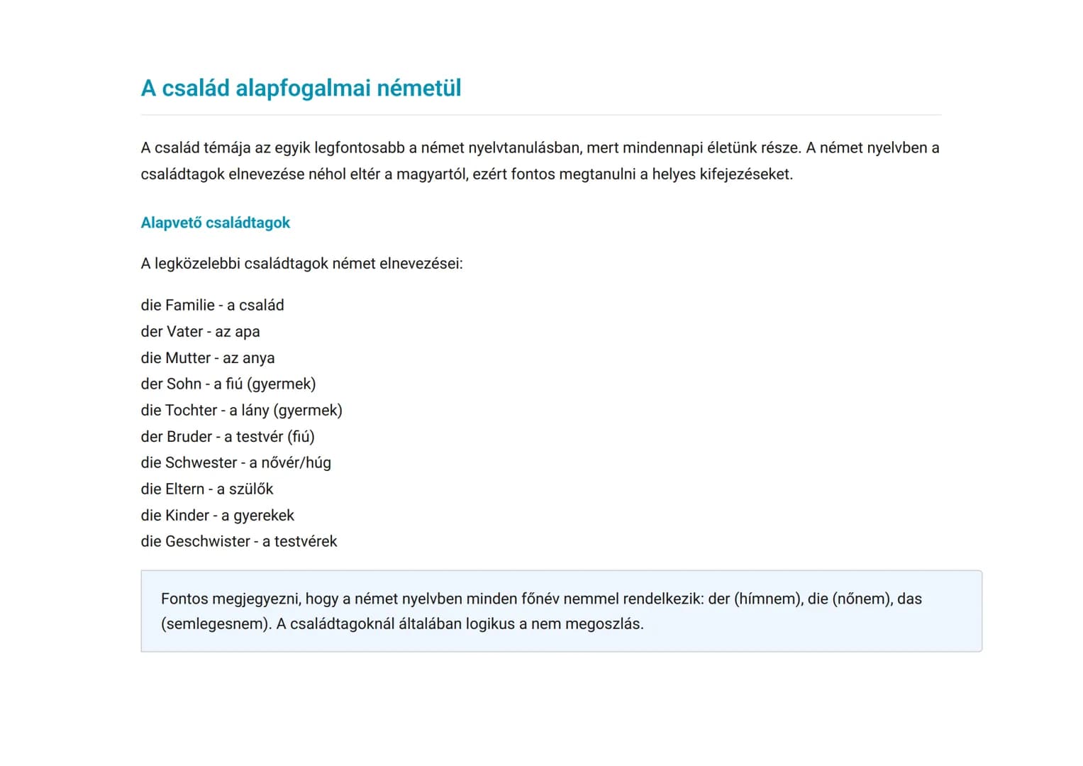 Családtagok bemutatása és családi kapcsolatok németül
Családtagok német elnevezése és családi kapcsolatok kifejezése
Német • Grade 7 • Hunga