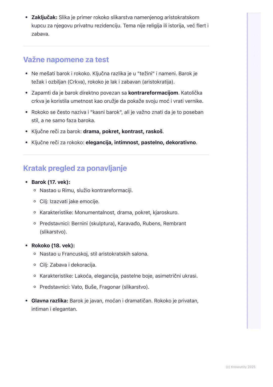 # Barok i Rokoko

Uvod u barok i rokoko

Barok je umetnički pravac koji se javlja posle renesanse, otprilike od 1600. do
1750. godine. Nasta