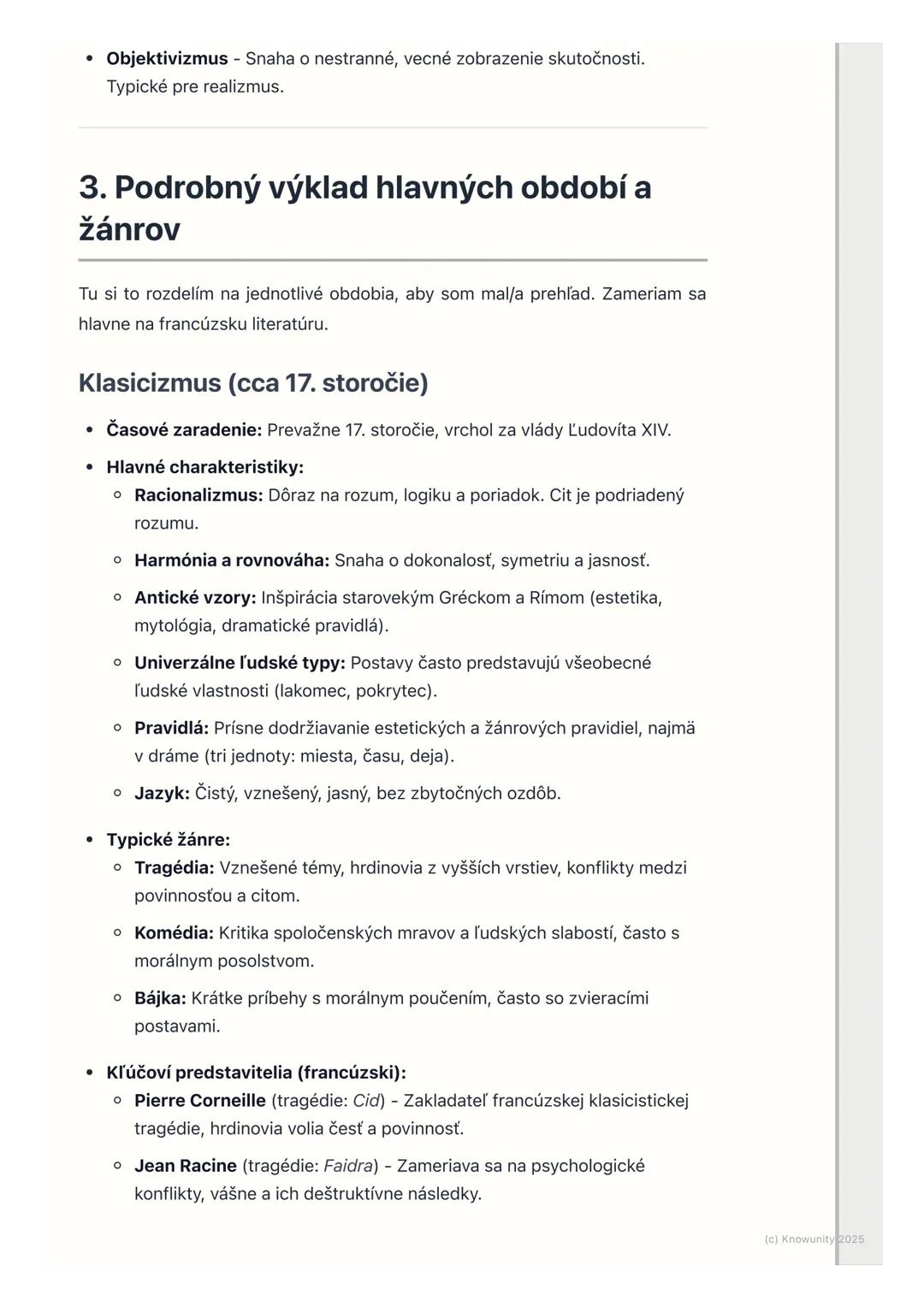 # Prehľad literárnych období a
žánrov

1. Prehľad a úvod do literárnych období

Je dôležité pochopiť, že literatúra sa nevyvíjala izolovane,