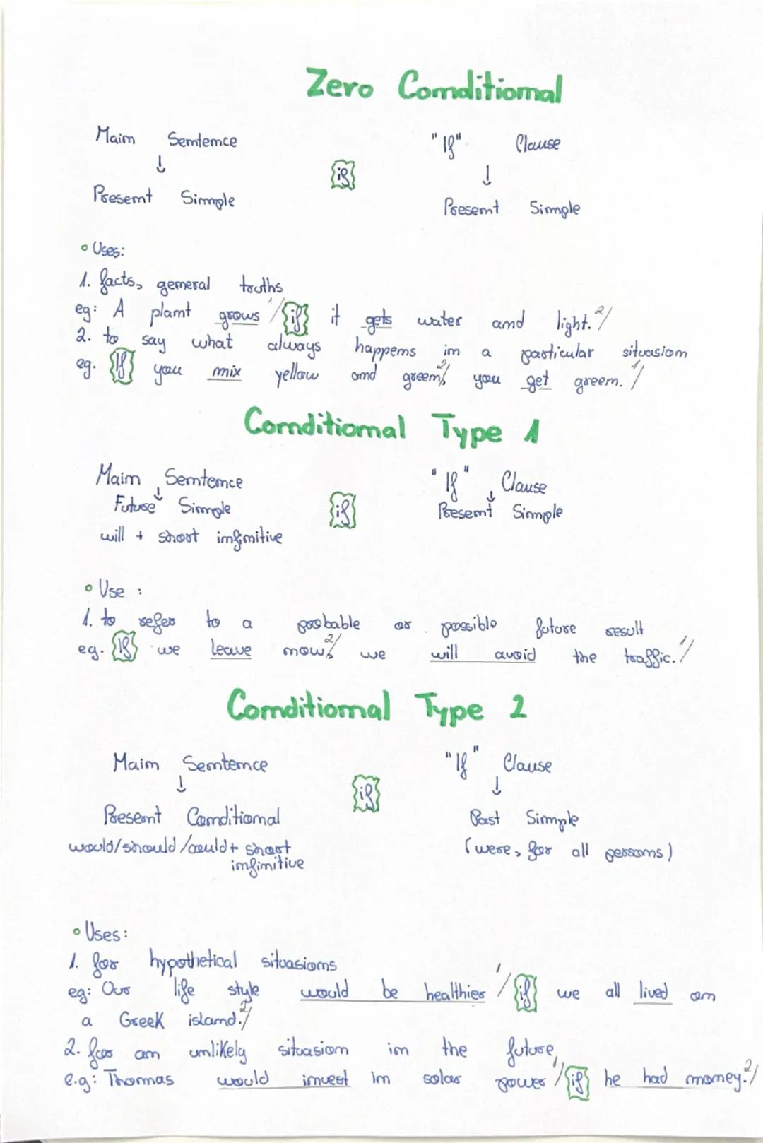 Maim Semtemce
↓
Present Simple
• Uses:
1. facts, gemeral truths
eg: A plamt grows if it gets water and light./
2. to say what always happems