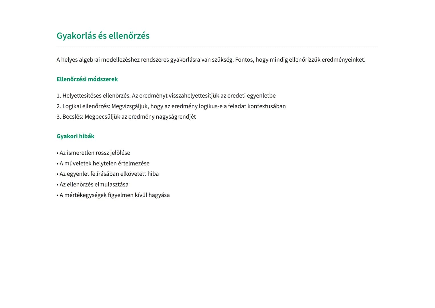 Algebrai kifejezések és szöveges feladatok modellezése
Szöveges feladatok algebrai kifejezésekkel való megoldása
Matematika. Grade 7. Hungar