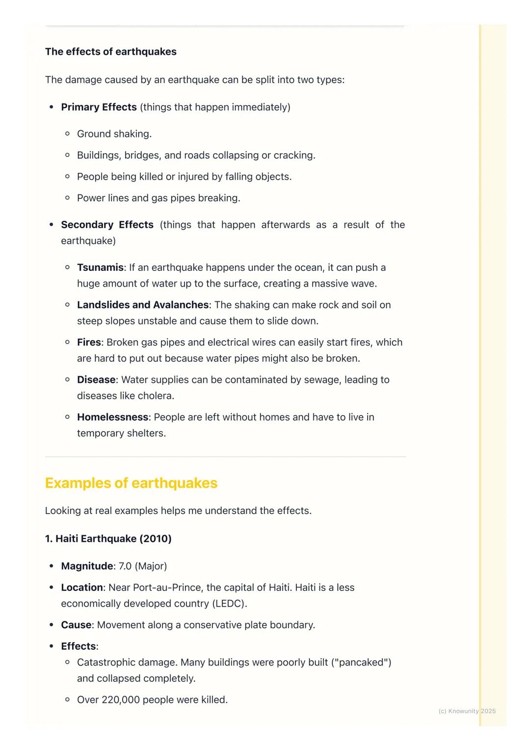 # Earthquakes

What are earthquakes?

An earthquake is a sudden and violent shaking of the ground. It's caused by
movements within the Earth