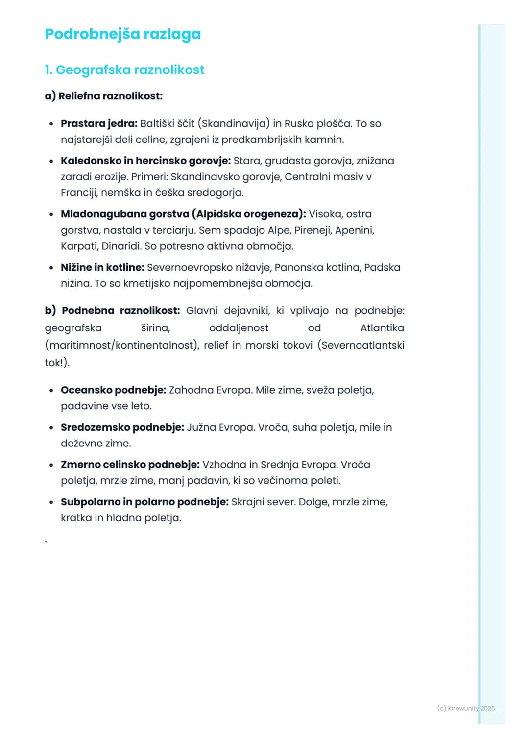 # Evropa

Splošni pregled Evrope

Evropa je geografsko zelo raznolika celina, čeprav je druga najmanjša
po površini. Pogosto jo opisujemo ko
