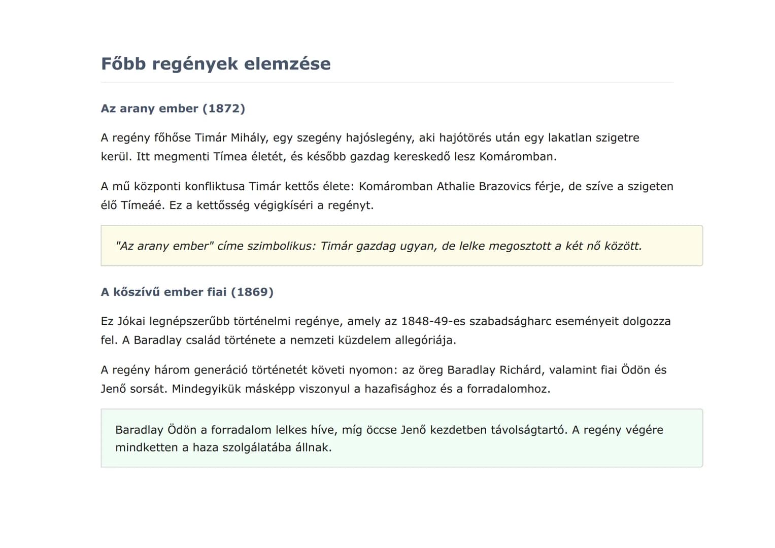 Jókai Mór regényvilága: A magyar romantikus
próza mestere
Jókai Mór életműve és regényeinek jellemző vonásai
Magyar nyelv és irodalom • Grad