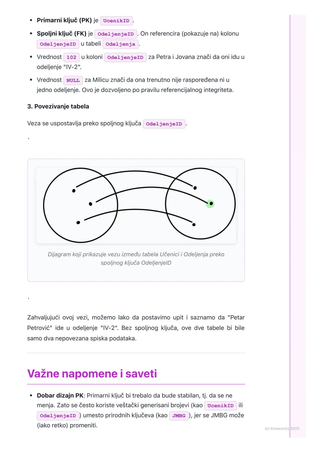 # Relacioni model podataka

## Uvod u relacioni model podataka

Relacioni model je način organizovanja podataka u baze podataka. Osnovna
ide
