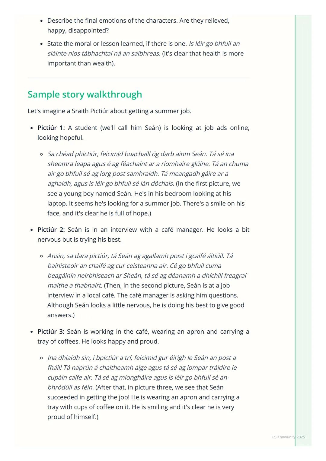 # An Sraith Pictiúr (The Picture
Sequence)

An Sraith Pictiúr - The Picture Sequence

This is a huge part of the Bealtriail (Oral Exam), wor