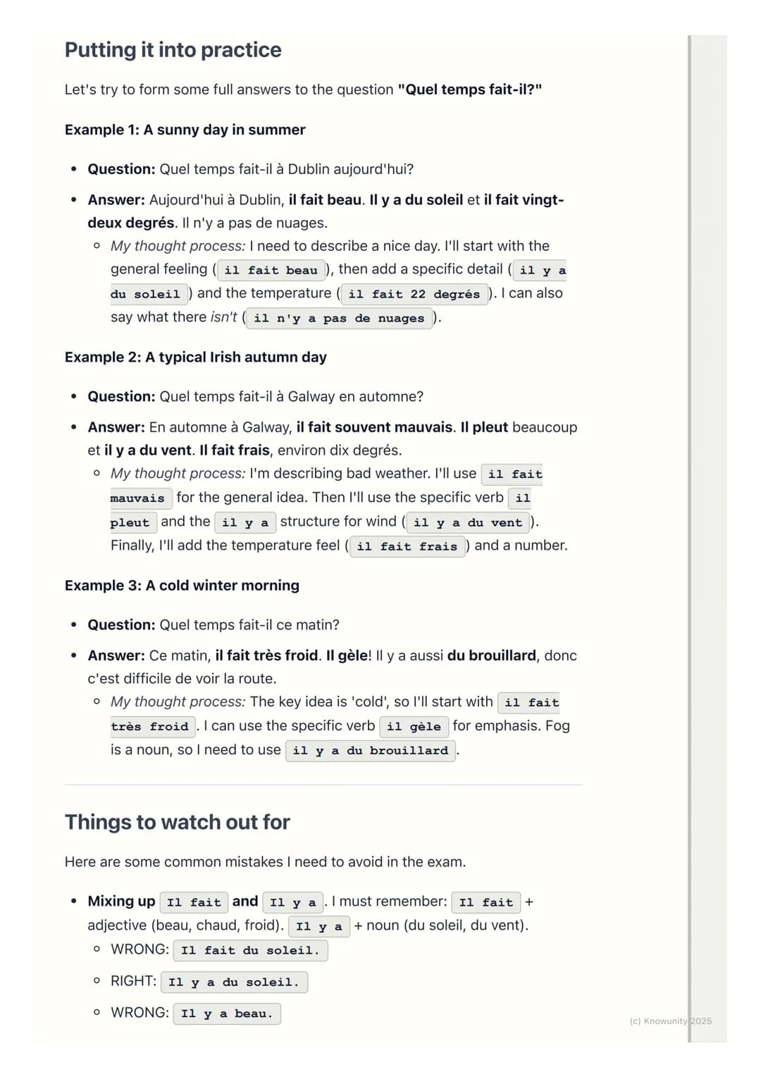 # Décrire le Temps (Describing
the Weather)

Introduction to describing the weather

This topic is all about how to ask and answer questions