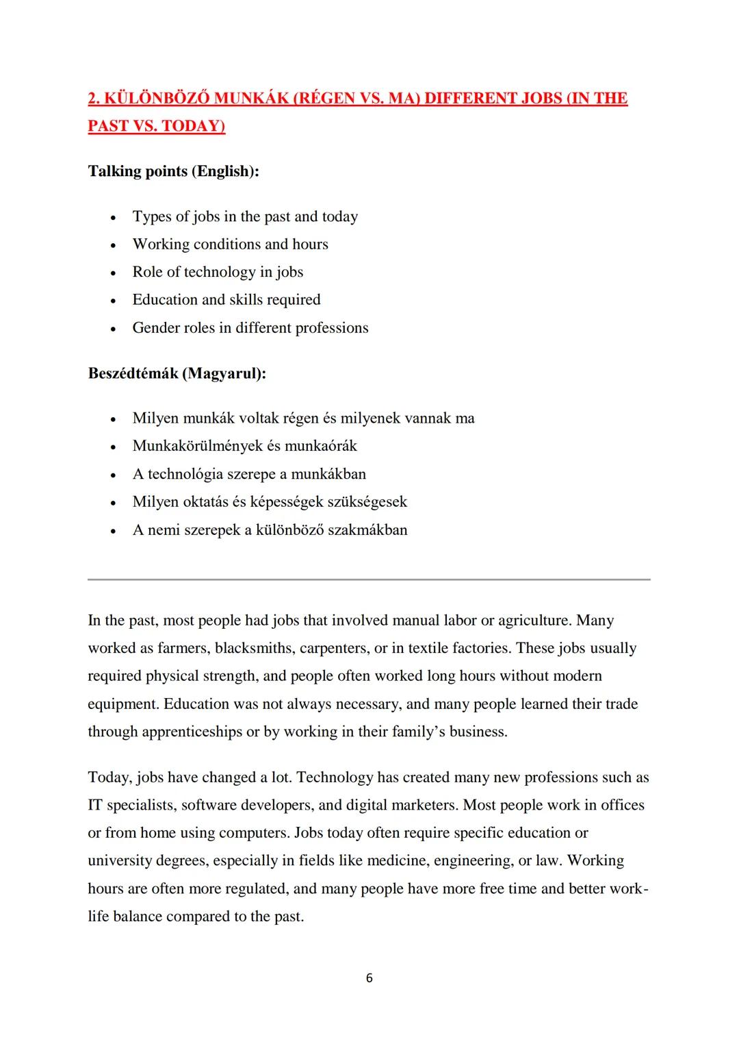 1. KÖRNYEZETI, GLOBÁLIS PROBLÉMÁK ENVIRONMENTAL AND
GLOBAL PROBLEMS
Talking points (EN):
- Types of pollution (air, water, land)
- Causes an