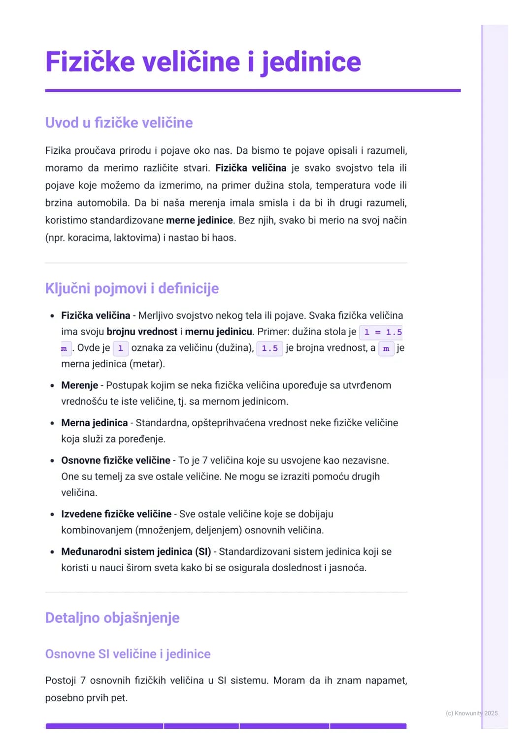 # Fizičke veličine i jedinice

Uvod u fizičke veličine

Fizika proučava prirodu i pojave oko nas. Da bismo te pojave opisali i razumeli,
mor