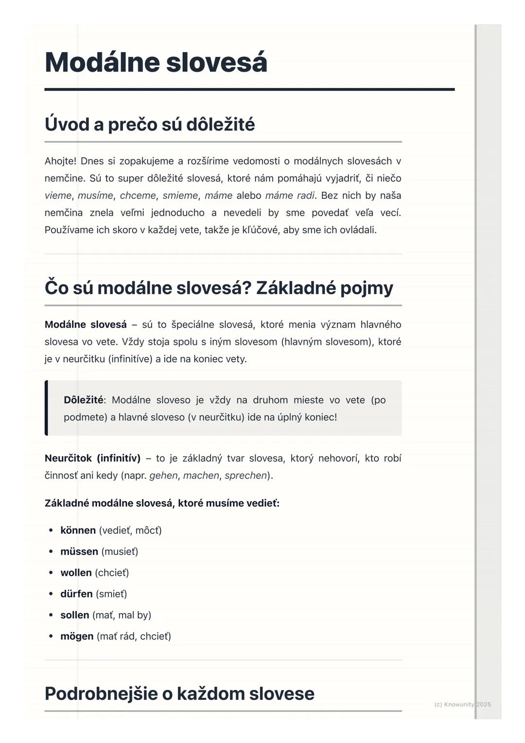 # Modálne slovesá

## Úvod a prečo sú dôležité

Ahojte! Dnes si zopakujeme a rozšírime vedomosti o modálnych slovesách v
nemčine. Sú to supe