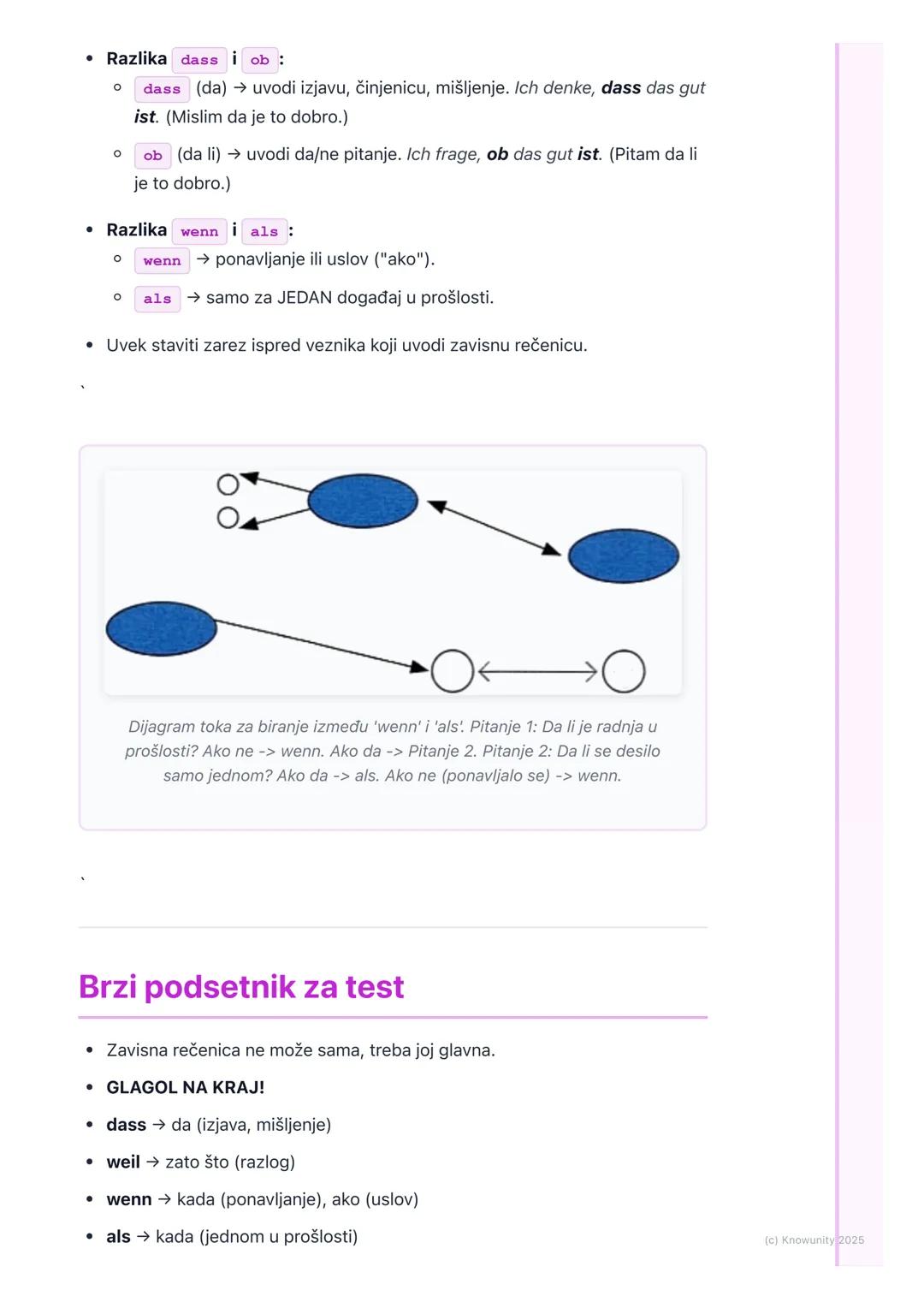 # Zavisne rečenice (dass, weil,
wenn, als, ob)

Uvod u zavisne rečenice

Zavisne rečenice (na nemačkom Nebensätze) su rečenice koje ne mogu 