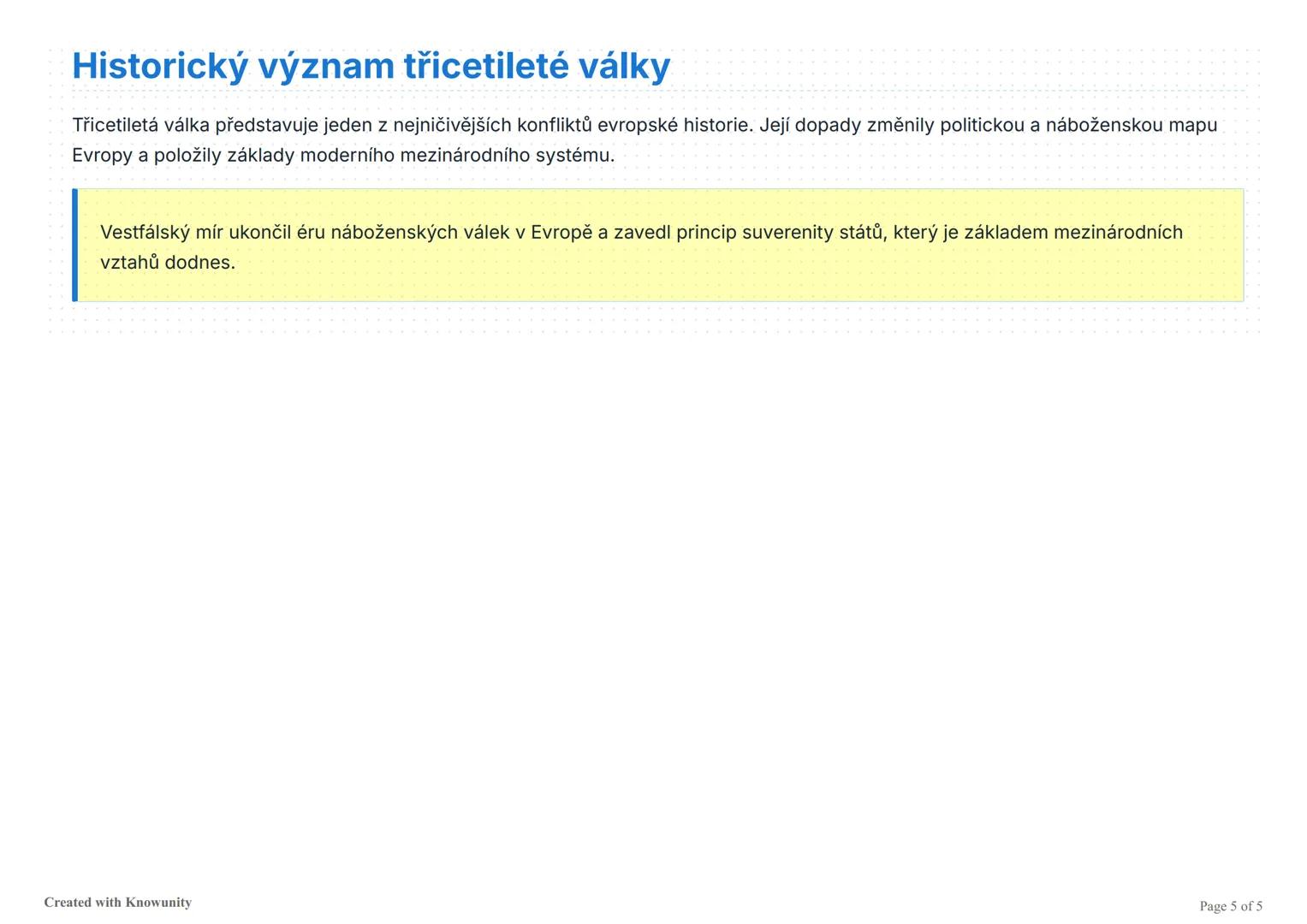 Třicetiletá válka
Chronologický přehled událostí a dopadů třicetileté války, jednoho z nejničivějších konfliktů evropské historie.
Třicetile