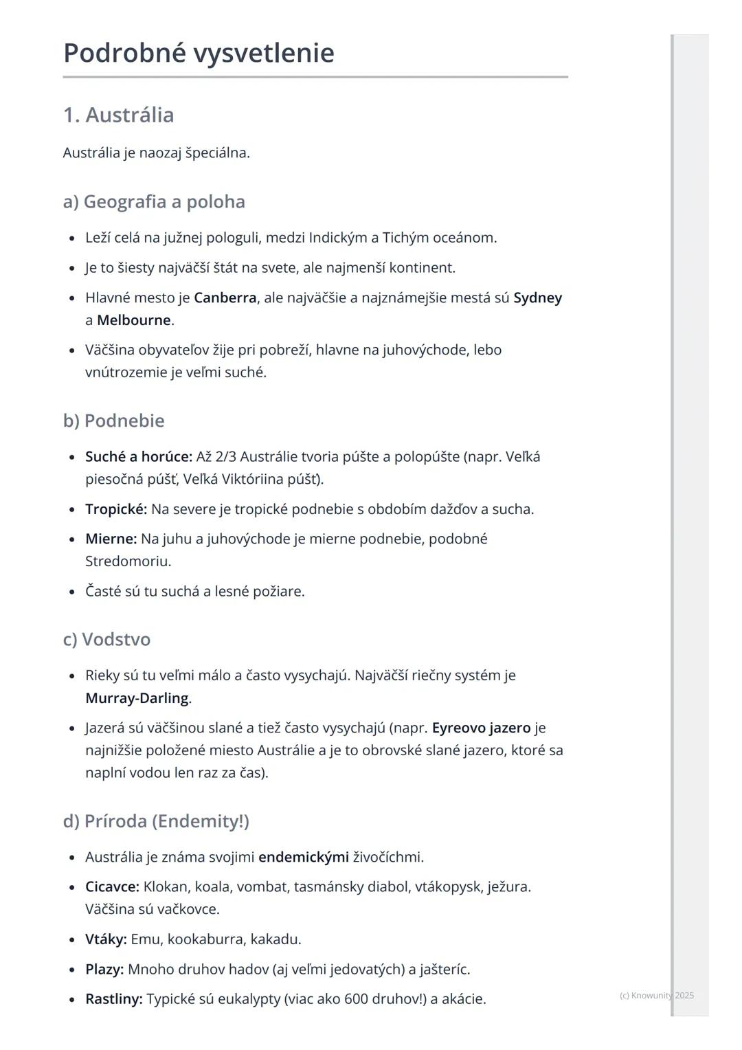 # Austrália a Oceánia

Prehľad / Úvod

Takže, dnes si prejdeme Austráliu a Oceániu. Je to veľmi zaujímavá časť sveta,
lebo je taká iná ako v