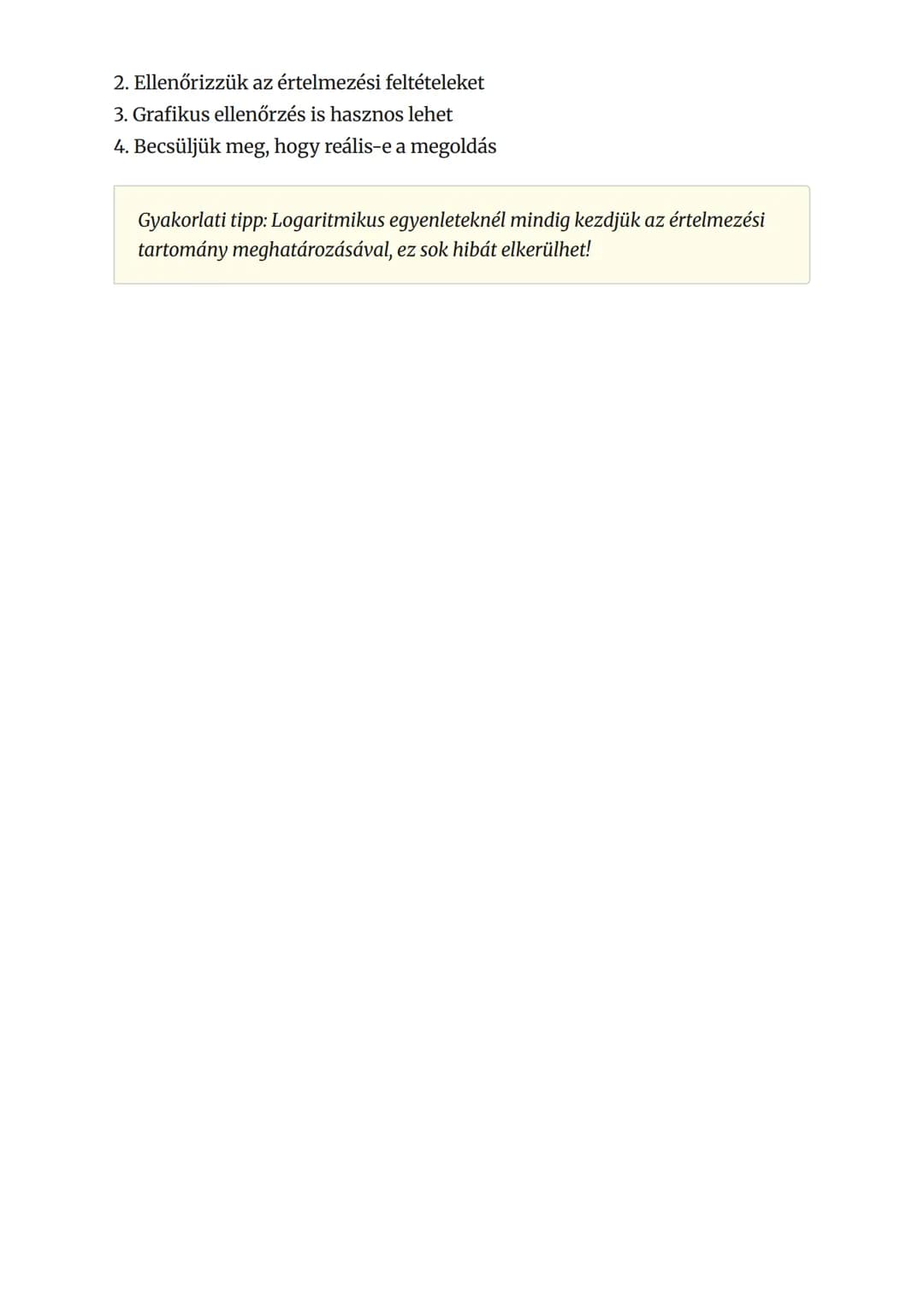 Logaritmikus és exponenciális
egyenletek megoldása
Exponenciális és logaritmikus egyenletek, egyenlőtlenségek
megoldása
Matematika 	 Grade 1