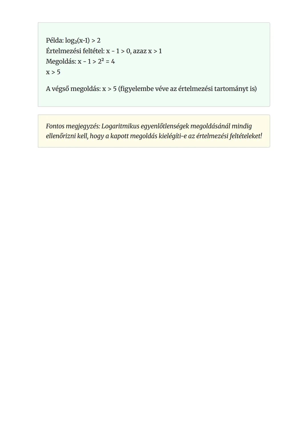 Logaritmikus és exponenciális
egyenletek megoldása
Exponenciális és logaritmikus egyenletek, egyenlőtlenségek
megoldása
Matematika 	 Grade 1