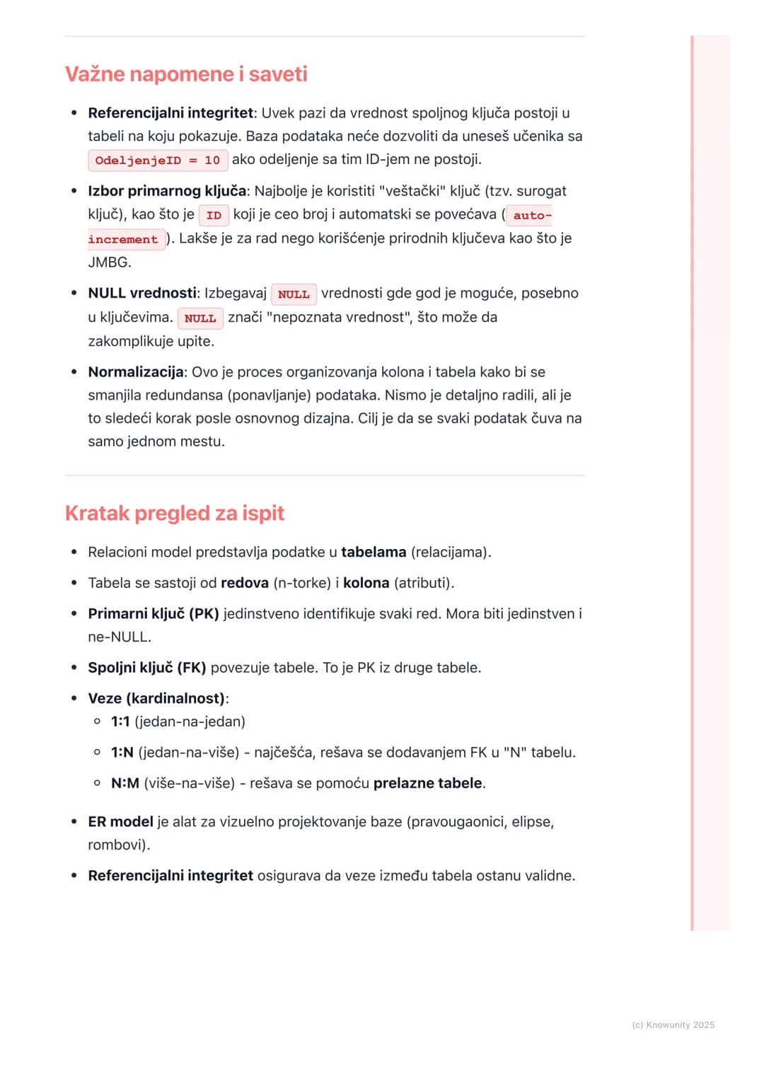 # Relacioni model i dizajn baza
podataka

Uvod u relacioni model

Relacioni model je najčešće korišćen model za organizaciju podataka u
baza