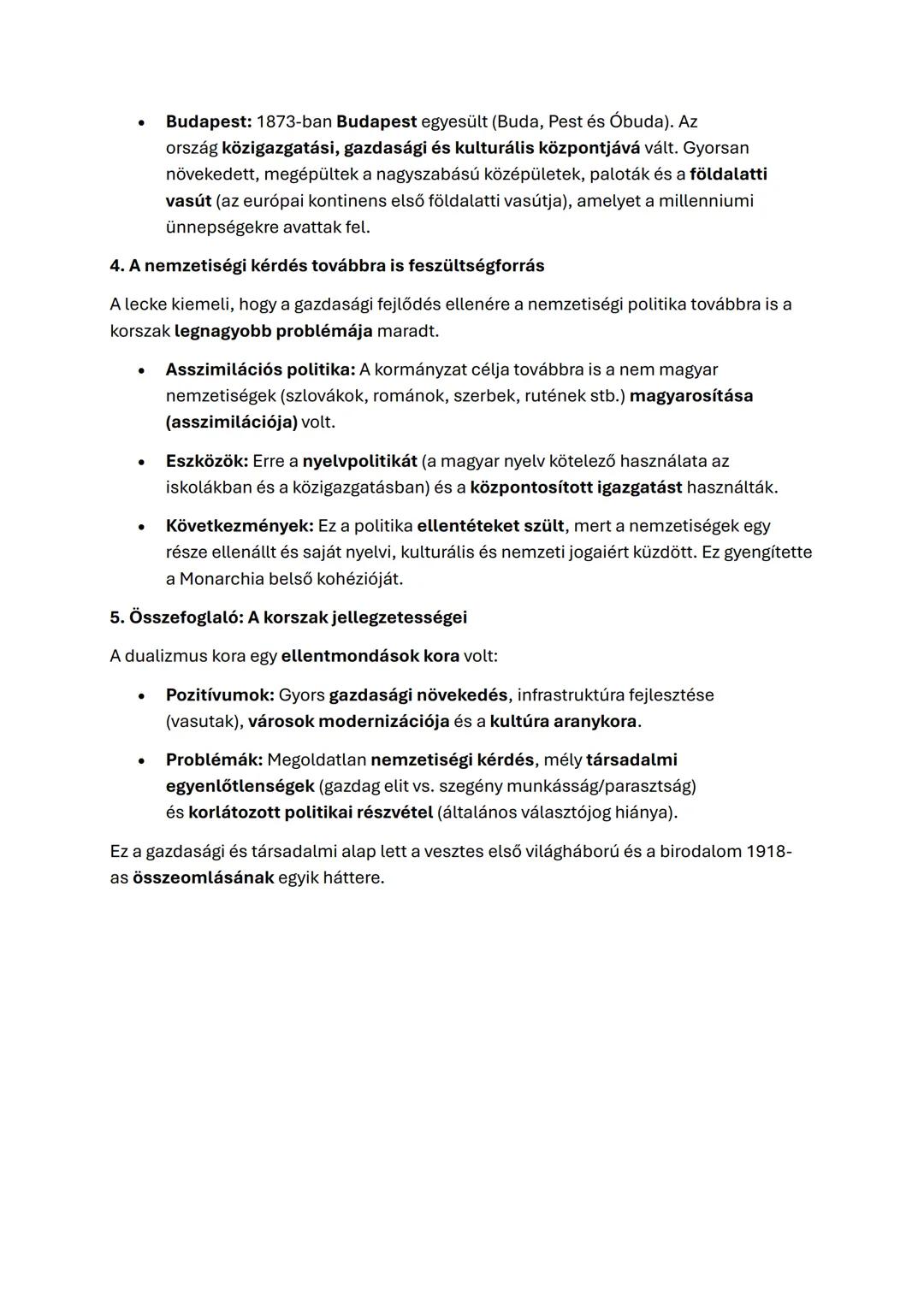 A dualizmus kora Magyarországon (1867-1918) - Gazdaság és társadalom
1. Gazdasági átalakulás: az agrárország iparosodása
A kiegyezés lehetőv