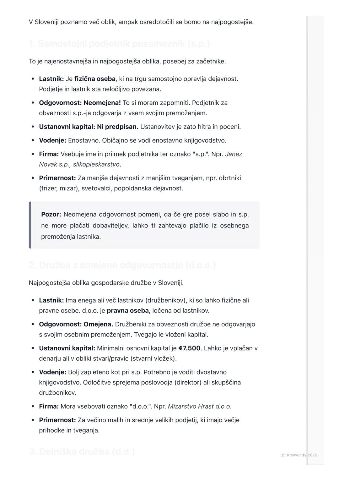 # Oblike podjetij

Pregled pravnoorganizacijskih oblik
podjetij

Ko se nekdo odloči za podjetniško pot, je ena prvih in najpomembnejših
odlo