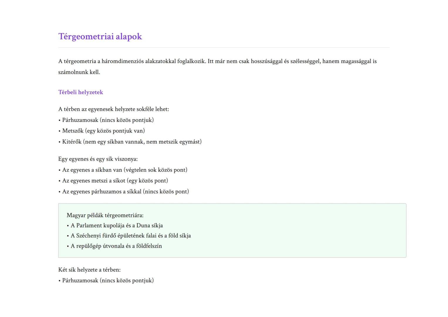 Párhuzamos és merőleges egyenesek, szögek mérése és
számítása
Geometriai alapfogalmak és szögszámítás gyakorlati alkalmazásokkal
Matematika 