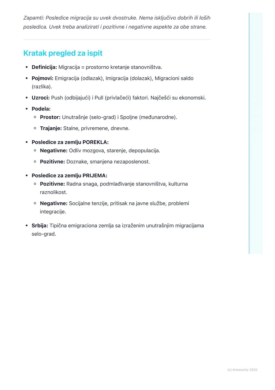 # Migracije i njihove posledice

Uvod u migracije

Migracije predstavljaju prostorno kretanje stanovništva sa ciljem trajne ili
privremene p