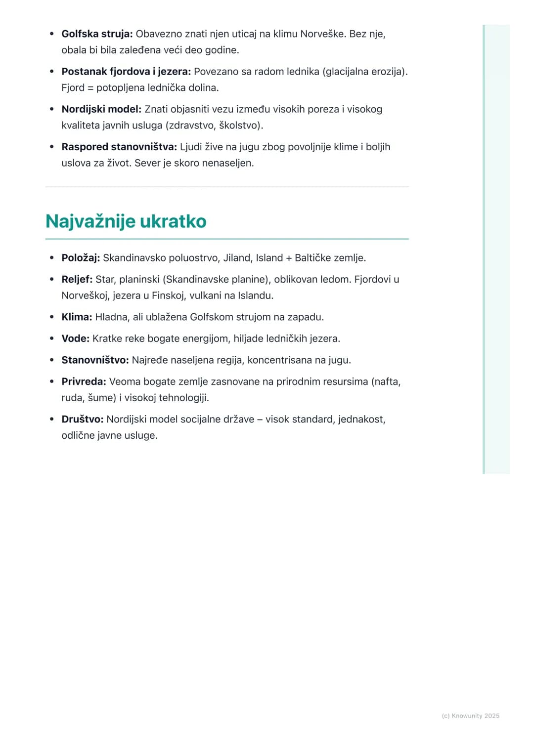 # Opšte karakteristike Severne
Evrope

Opšti pregled i položaj

Severna Evropa obuhvata Skandinavsko poluostrvo, poluostrvo Jiland, Island i