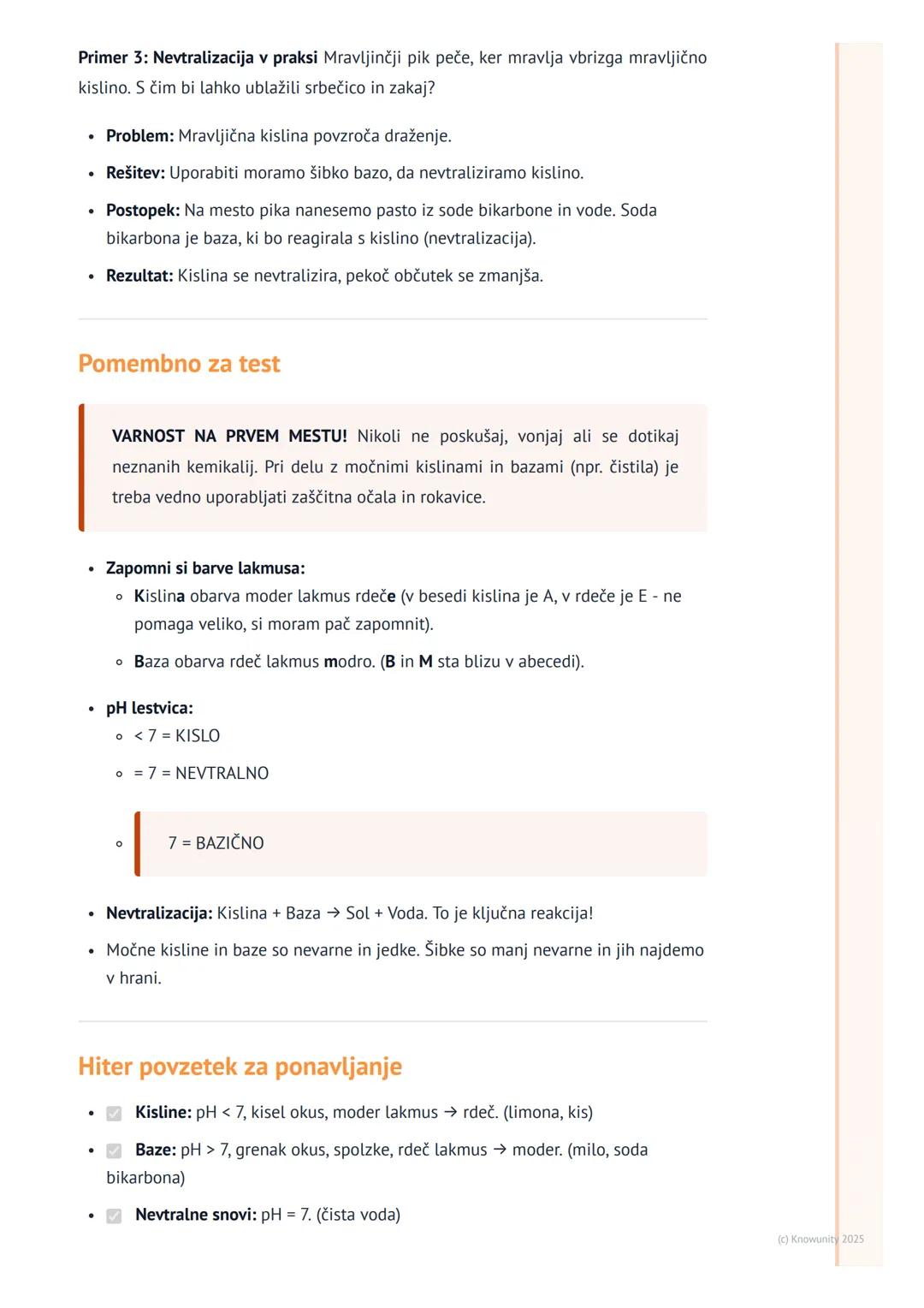 # Kisline, baze in pH

Uvod v kisline in baze

V naravi in vsakdanjem življenju srečujemo veliko različnih snovi. Nekatere so kisle
(npr. li