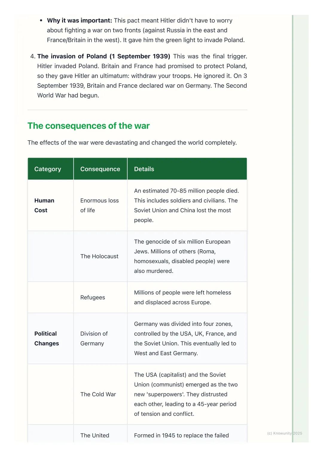 # Causes and Consequences of
# World War II

## A quick introduction to the war

The Second World War (WWII) was a massive global conflict t