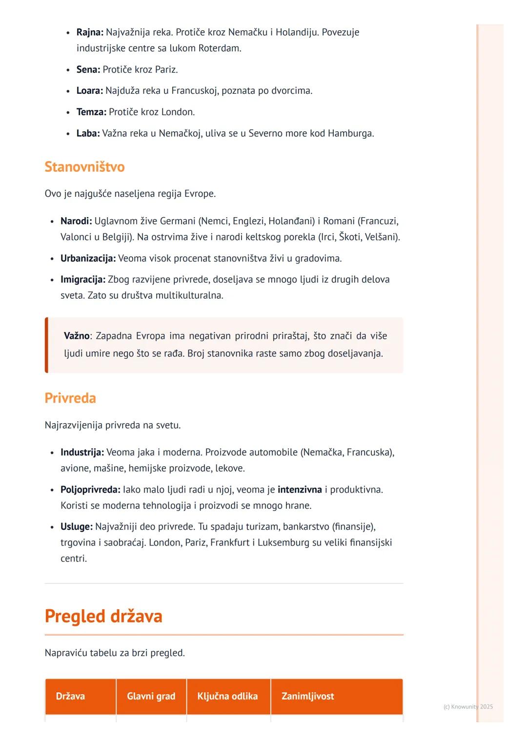 # Zapadna Evropa

Uvod u Zapadnu Evropu

Zapadna Evropa je najrazvijenija regija Evrope. Obuhvata države koje izlaze na
Atlantski okean i Se