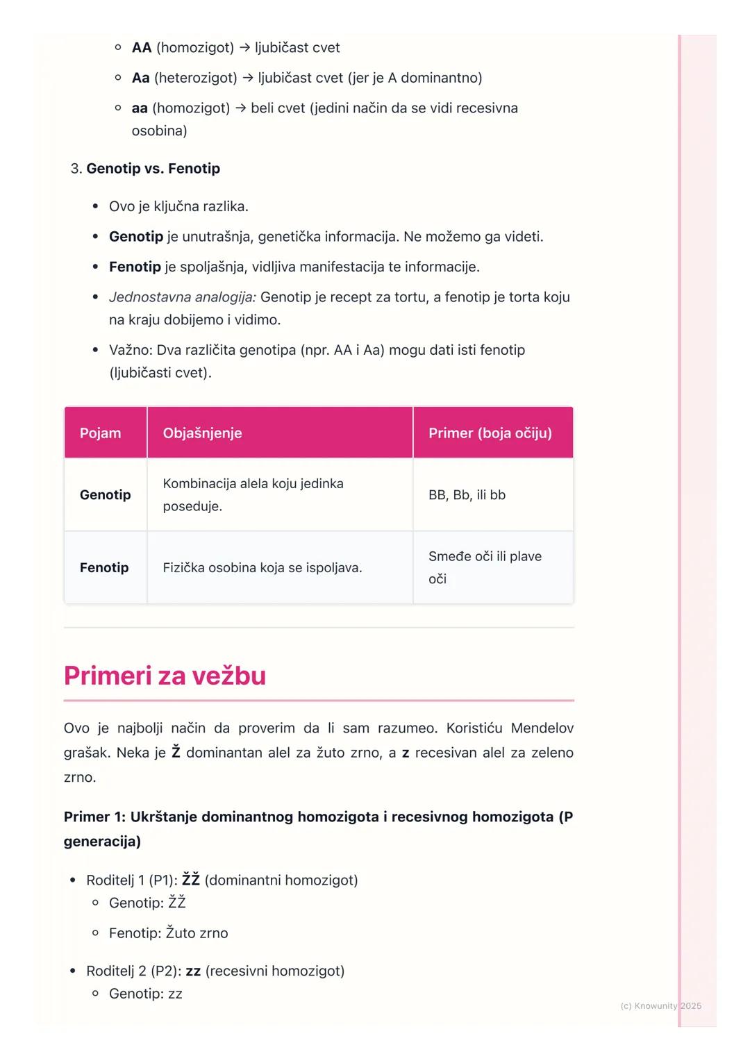 # Osnovni genetički pojmovi

Uvod u osnovne genetičke pojmove

Genetika je nauka o nasleđivanju. Proučava kako se osobine prenose sa
roditel