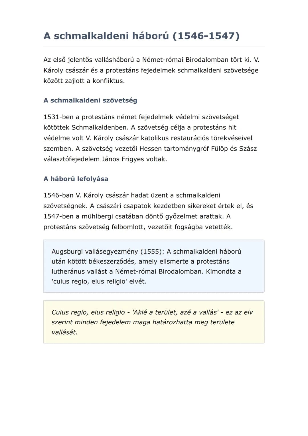 A vallásháborúk Európában:
reformáció és
ellenreformáció kora
A 16-17. századi európai vallásháborúk okai, lefolyása és
következményei
Törté