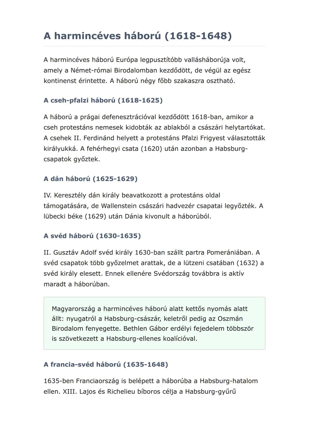 A vallásháborúk Európában:
reformáció és
ellenreformáció kora
A 16-17. századi európai vallásháborúk okai, lefolyása és
következményei
Törté