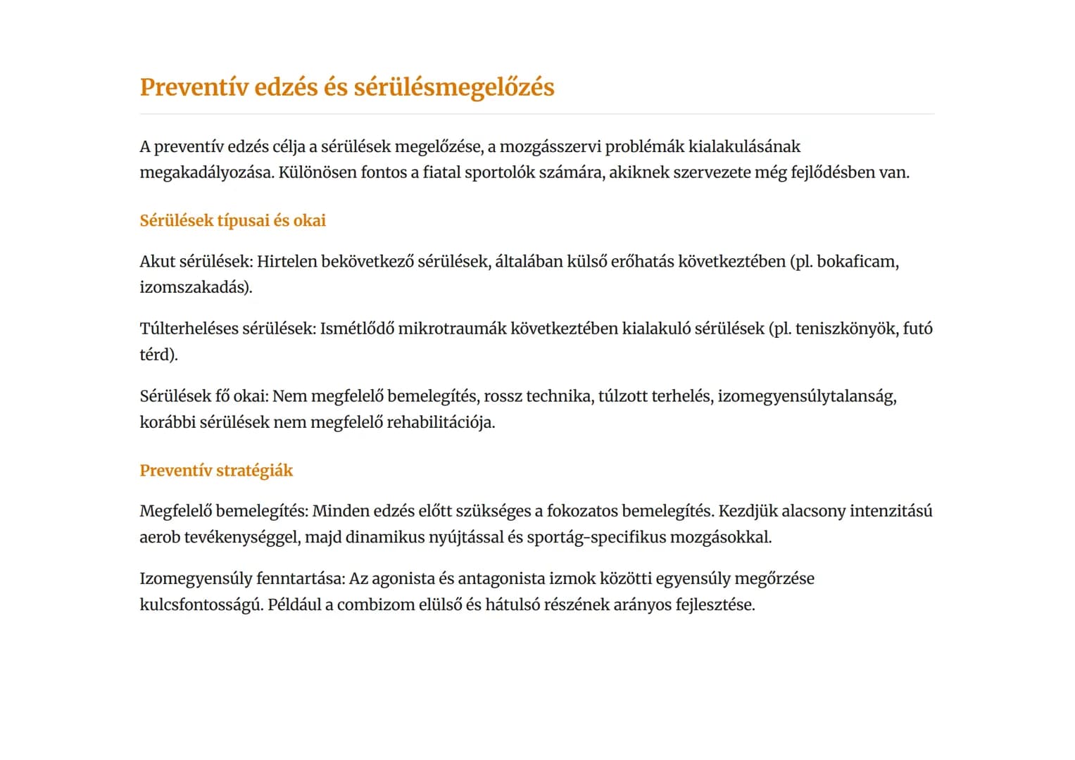 Mozgásfejlesztés és motorikus képességek:
Funkcionális és preventív edzés
Funkcionális edzés és sérülésmegelőzés alapjai a testnevelésben
Te