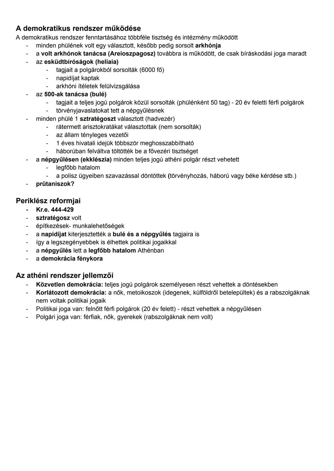 Athéni demokrácia
A demokrácia kialakulása Athénban
Thészeusz egyesítette Athént
kr..e. 8.században Athén arisztokratikus köztársaság volt
a