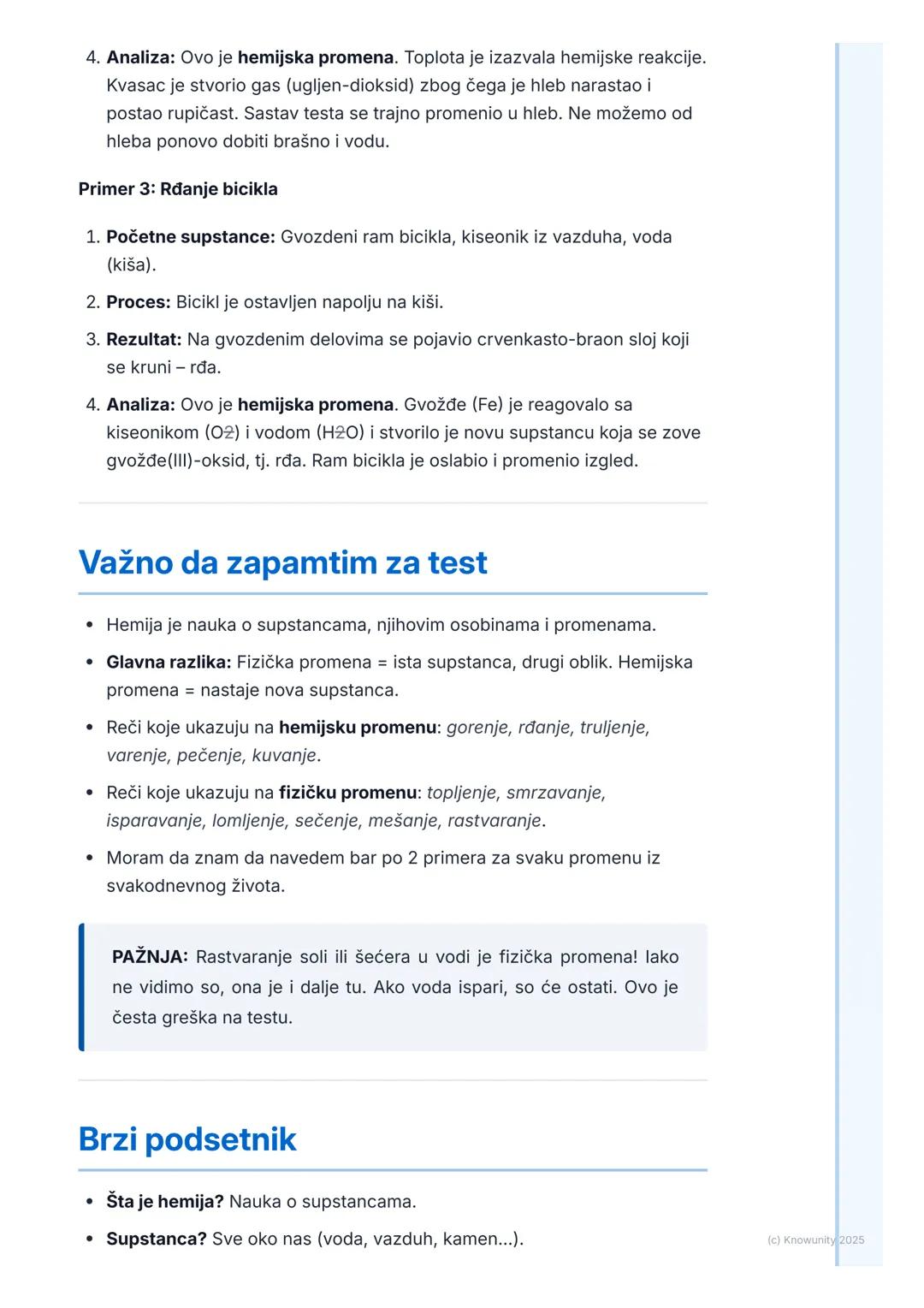 # Šta je hemija?

Uvod: Šta je hemija?

Hemija je prirodna nauka koja proučava supstance - od čega su stvari
napravljene. Proučava njihove o