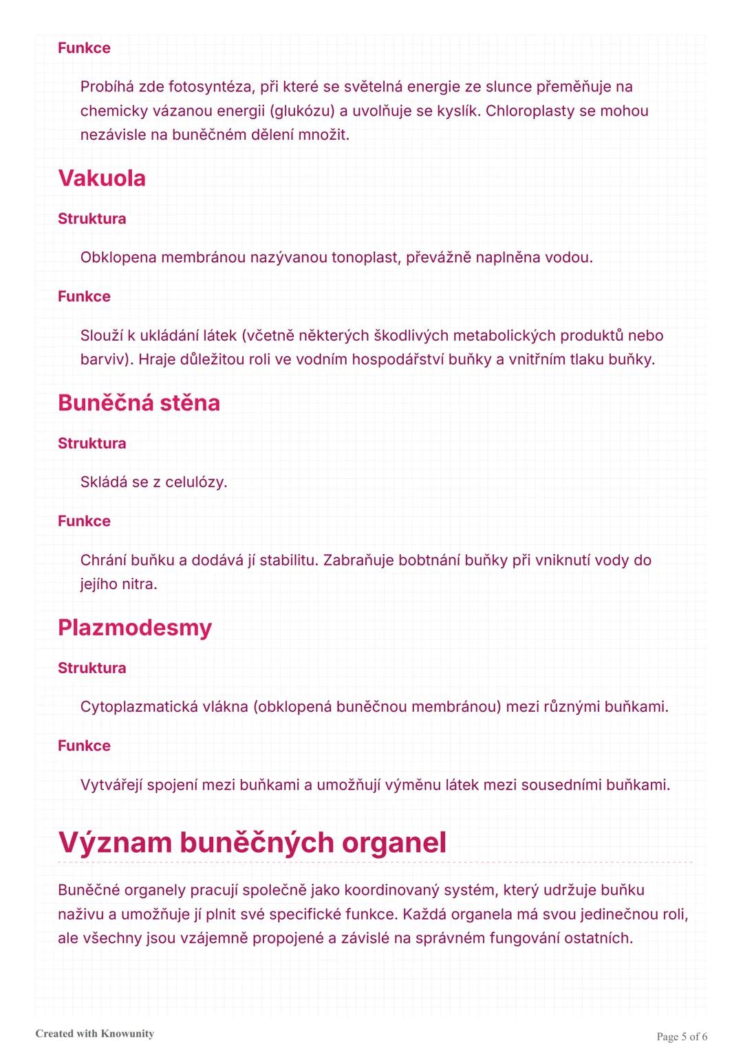 Buněčné organely
Struktura a funkce buněčných organel v živočišných a rostlinných buňkách.
Buněčné organely
Buněčné organely jsou specializo