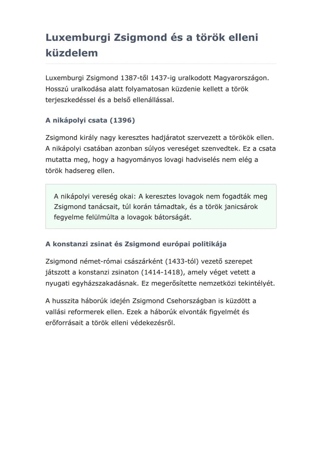 A magyar királyság
küzdelmei: Anjouk és
Luxemburgi Zsigmond
A 14-15. századi magyar királyság védelmi harcai és uralkodói
Történelem • Grade