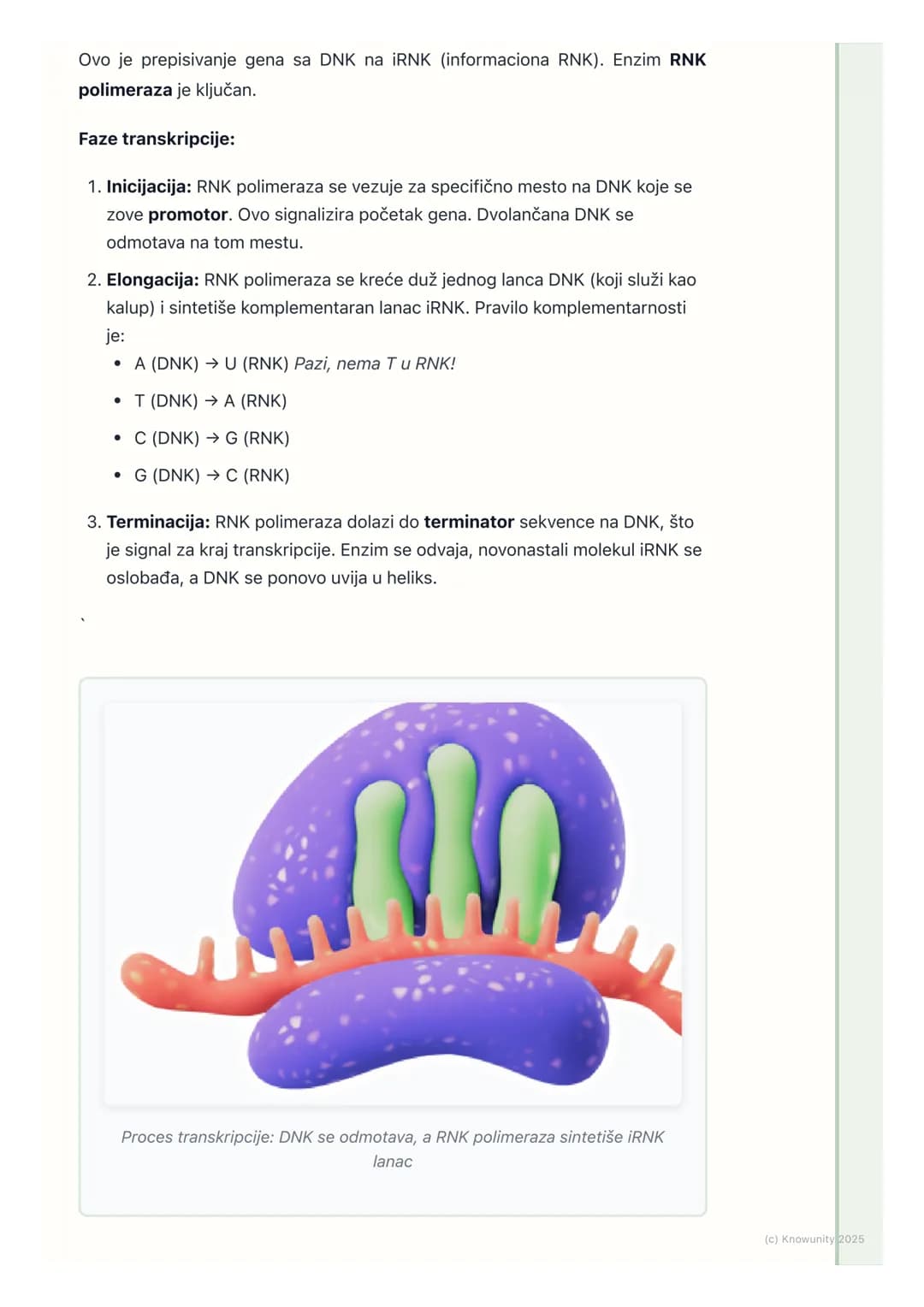 # Genetski kod i sinteza proteina

## Uvod u genetski kod

Genetski kod je sistem pravila po kojima se informacija zapisana u genima
(sekven