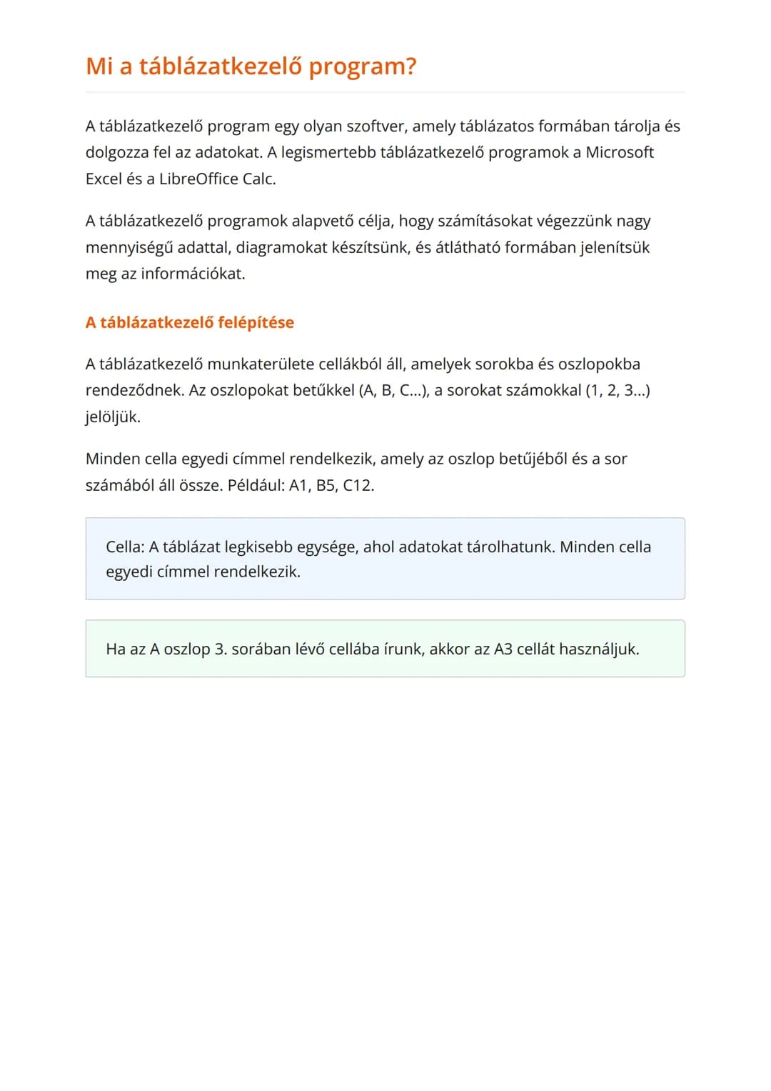 Táblázatkezelő programok alapjai
- Excel és LibreOffice Calc
Táblázatkezelés alapjai, képletek, függvények és gyakorlati alkalmazások
Inform