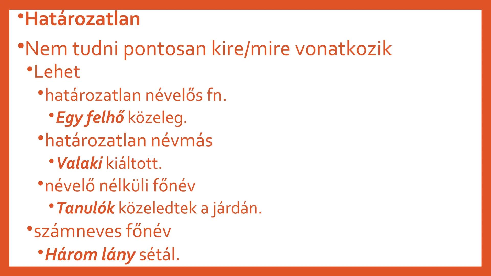 # AZ ALANY ÉS AZ
## ÁLLÍTMÁNY # Az alany

*   Az állítmány bővítménye
*   Kérdései:
*   Ki? Mi? Kik? Mik?
*   Jelölése:
*   Jele:
    *   A
