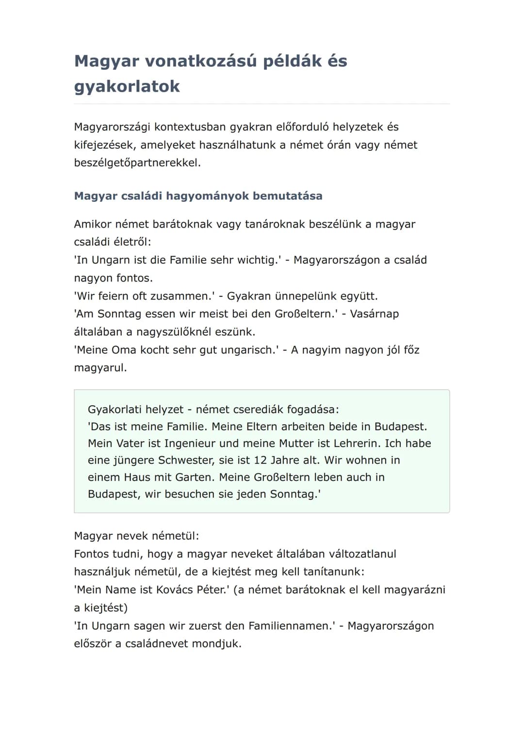 Család és barátok
bemutatása németül -
mindennapi kapcsolatok
Családtagok és barátok bemutatása, kapcsolatok leírása
németül
Német • Grade 8