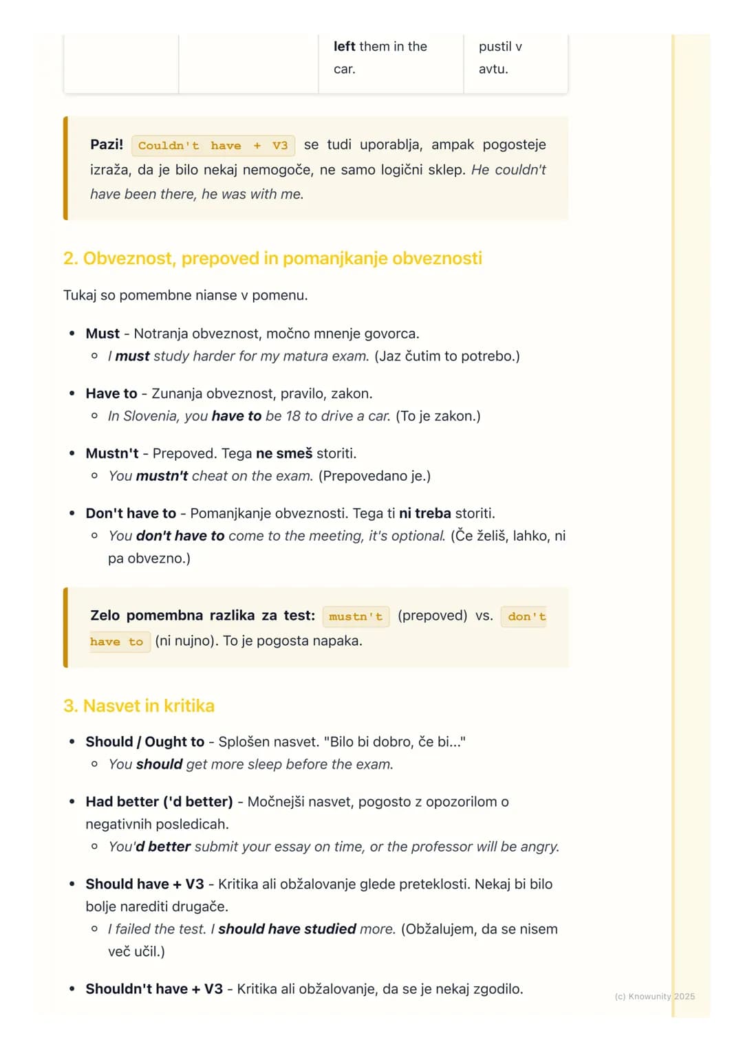# Modalni glagoli (Modal Verbs)
in njihove funkcije

Pregled modalnih glagolov

Modalni glagoli so posebna vrsta pomožnih glagolov. Ne stoji