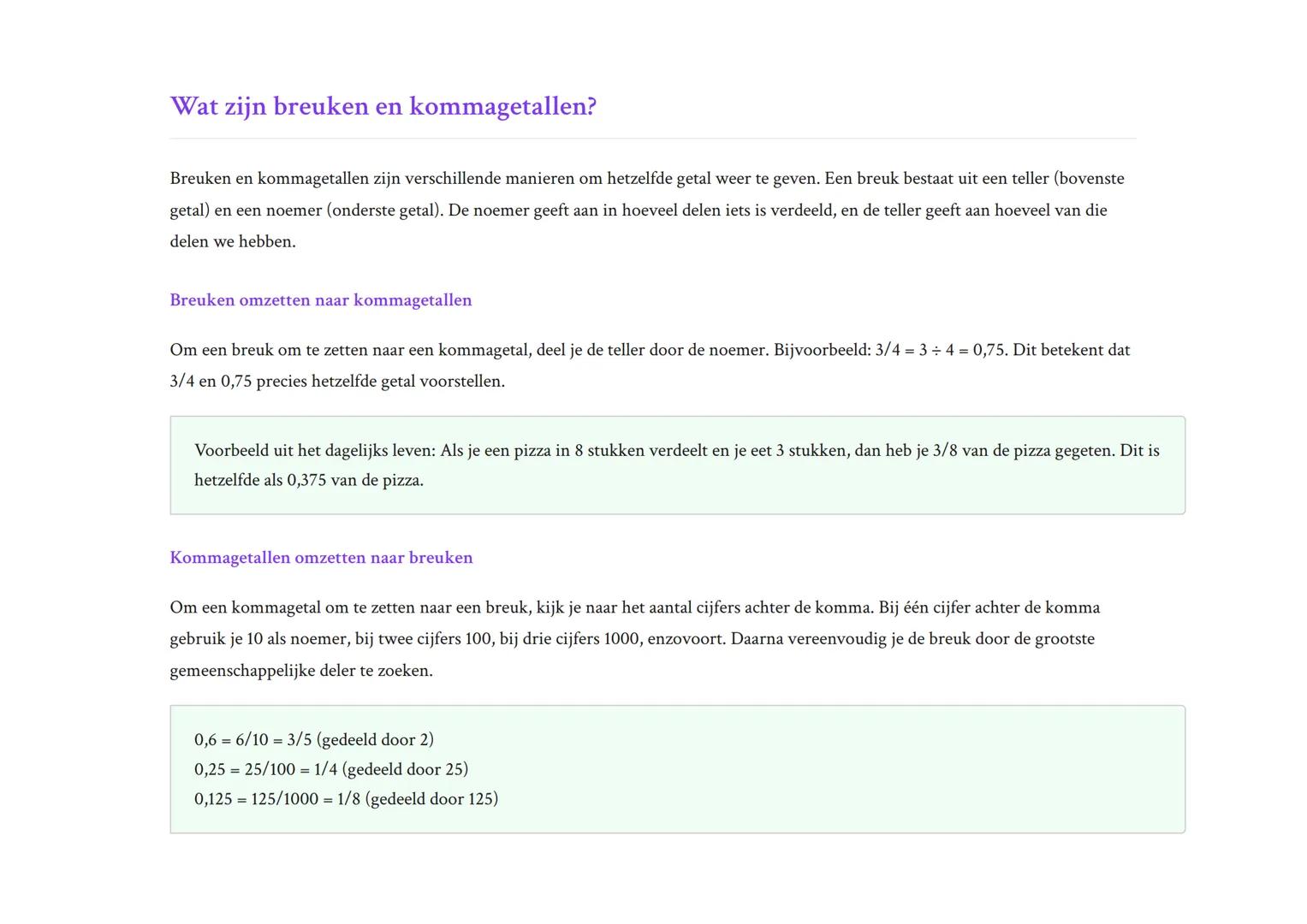 Rekenen met breuken en kommagetallen - Volledige gids
Leer optellen, aftrekken, vermenigvuldigen en delen met breuken
Rekenen  Grade 7  Neth