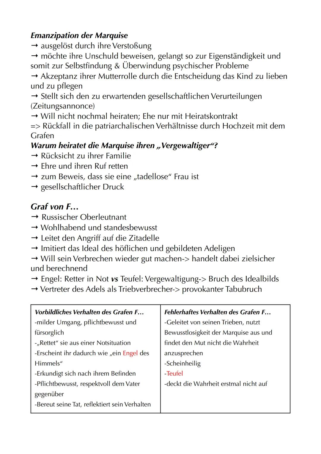 Heinrich von Kleist:
„Die Marquise von O..."

Autor: Heinrich von Kleist
Jahr: 1808
Textsorte: Novelle (Erzählung)
Protagonisten: Marquise v