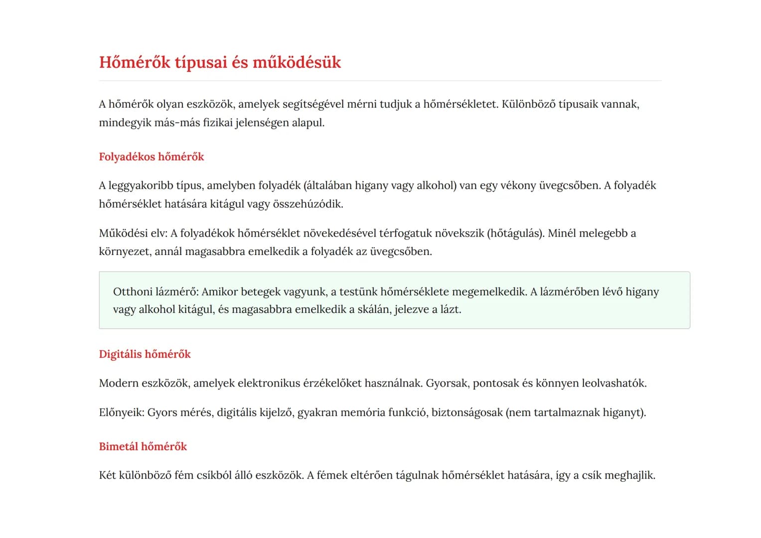 Hőjelenségek: Hőmérséklet és hőmérők (Celsius-
skála)
A hőmérséklet fogalma, mérése és a Celsius-skála megismerése
Fizika • Grade 7 • Hungar