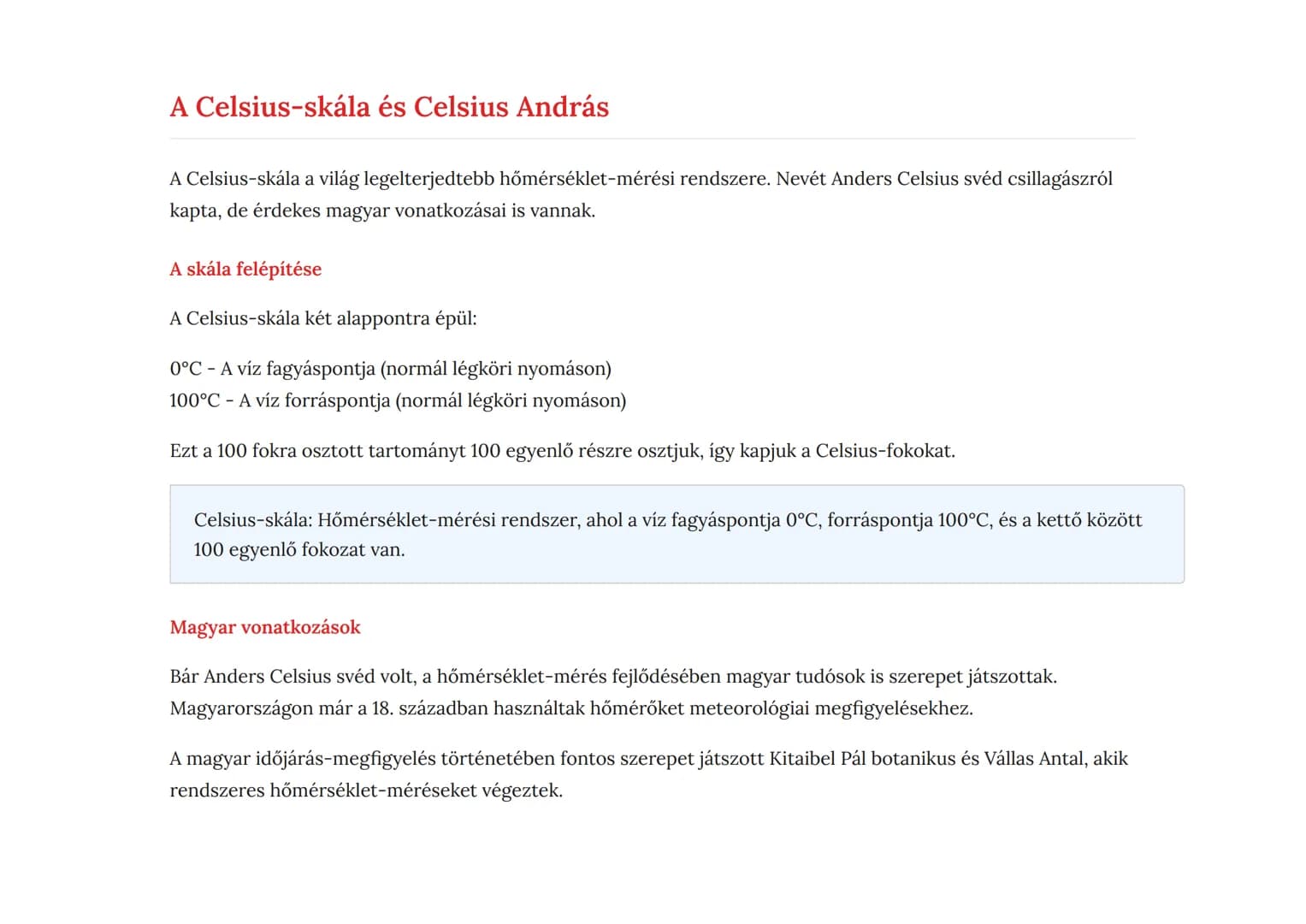 Hőjelenségek: Hőmérséklet és hőmérők (Celsius-
skála)
A hőmérséklet fogalma, mérése és a Celsius-skála megismerése
Fizika • Grade 7 • Hungar