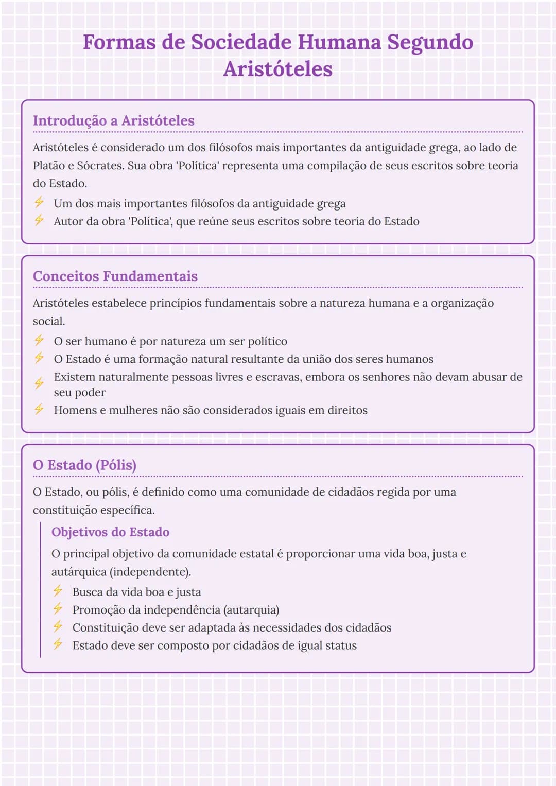 # Formas de Sociedade Humana Segundo
Aristóteles

## Introdução a Aristóteles

Aristóteles é considerado um dos filósofos mais importantes d