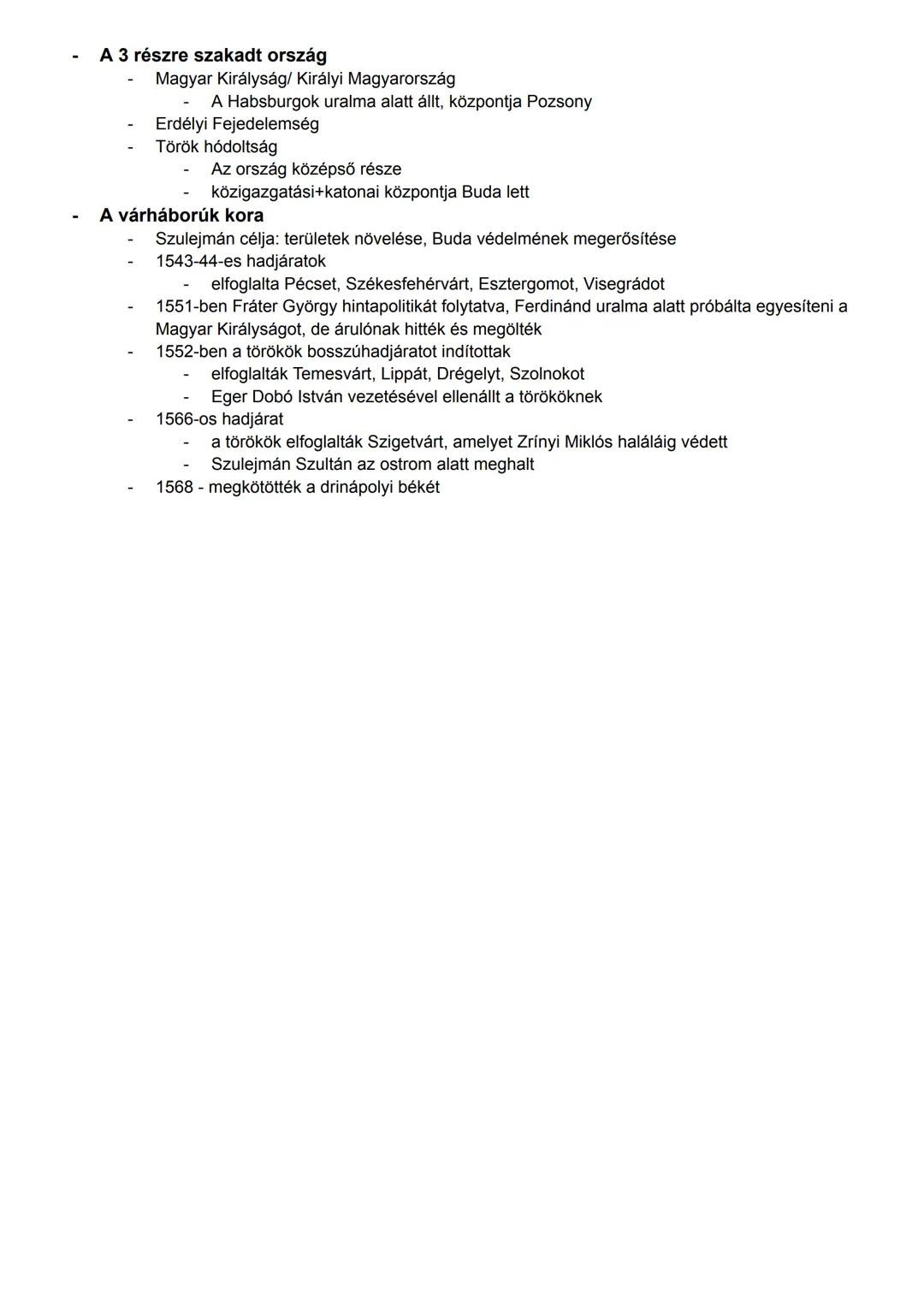 ## Előzmények
## Az ország 3 részre szakadása
- H. Mátyás halála után (1490) meggyengült a királyi hatalom
- II. (Jagelló) Ulászló lett az u