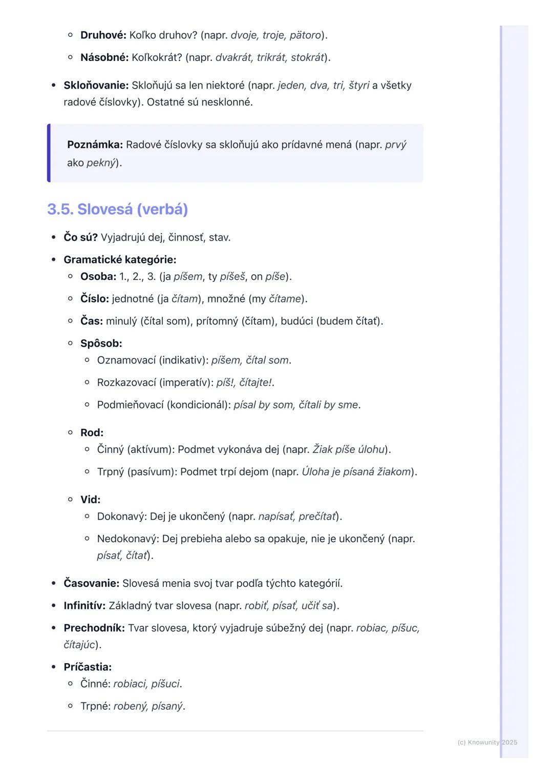 # Ohybné slovné druhy

## 1. Prehľad ohybných slovných druhov

Ahoj! Tieto poznámky sú na opakovanie ohybných slovných druhov, čo je super
d