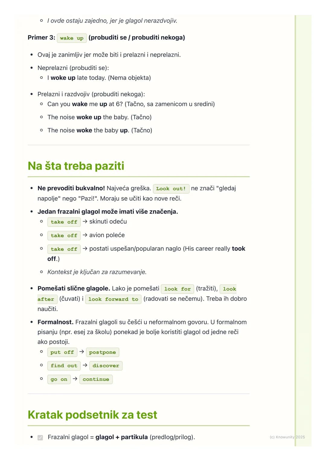 # Frazalni glagoli (Phrasal
Verbs) - Česta upotreba

Uvod i zašto su važni

Frazalni glagoli su kombinacija glagola i jedne ili dve partikul