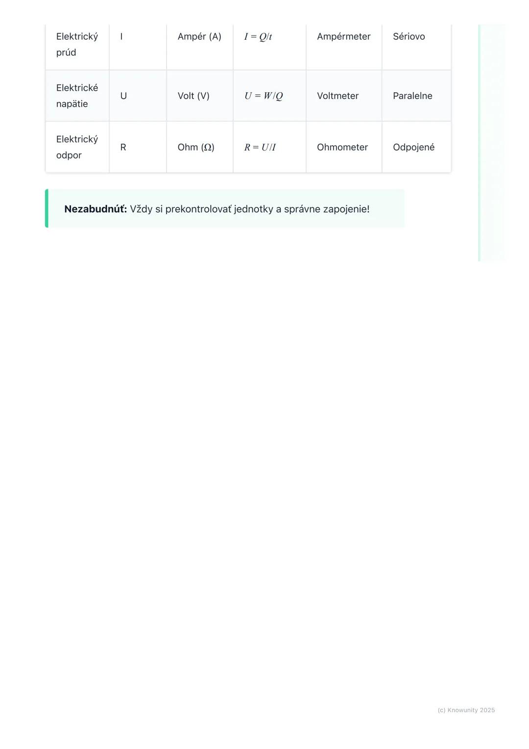 # Elektrický prúd, napätie, odpor

Úvod do témy

Dnes si zopakujeme základy elektrotechniky, konkrétne elektrický prúd,
napätie a odpor. Tie